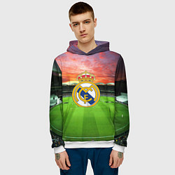 Толстовка-худи мужская FC Real Madrid, цвет: 3D-белый — фото 2
