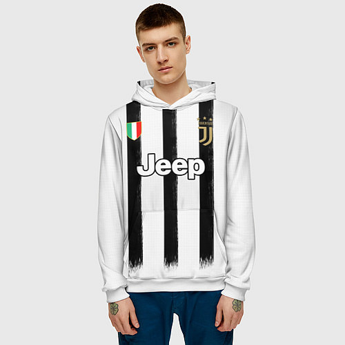 Мужская толстовка Juventus home 20-21 / 3D-Белый – фото 3
