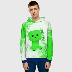 Толстовка-худи мужская MINECRAFT CREEPER, цвет: 3D-синий — фото 2