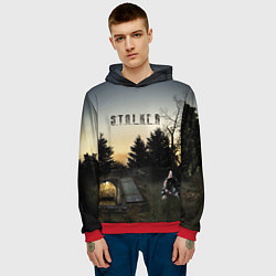 Толстовка-худи мужская СТАЛКЕР 1, цвет: 3D-красный — фото 2