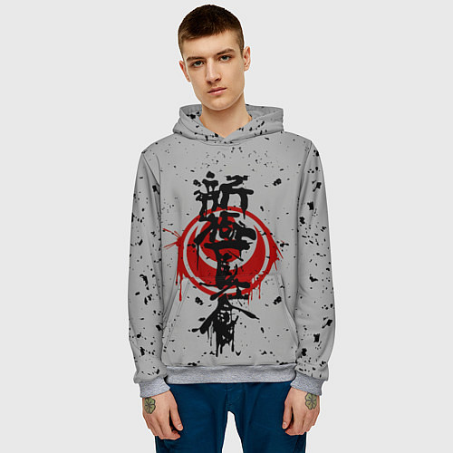 Мужская толстовка Синкёкусинкай каратэ - до / 3D-Меланж – фото 3