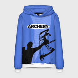 Толстовка-худи мужская Archery, цвет: 3D-белый