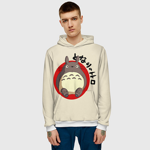 Мужская толстовка Мой сосед Тоторо / 3D-Белый – фото 3