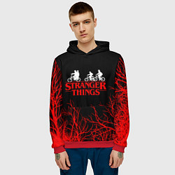 Толстовка-худи мужская STRANGER THINGS, цвет: 3D-красный — фото 2