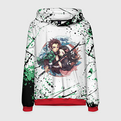 Толстовка-худи мужская KIMETSU NO YAIBA, цвет: 3D-красный