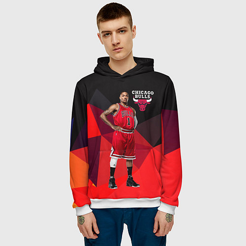 Мужская толстовка Chicago Bulls / 3D-Белый – фото 3