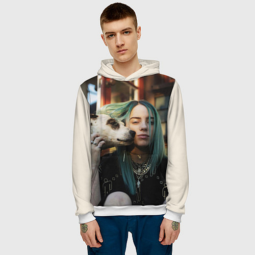 Мужская толстовка BILLIE EILISH / 3D-Белый – фото 3