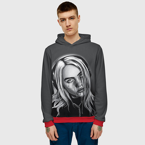 Мужская толстовка BILLIE EILISH / 3D-Красный – фото 3