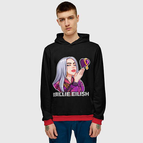 Мужская толстовка BILLIE EILISH / 3D-Красный – фото 3