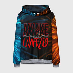 Толстовка-худи мужская Awake unafraid, цвет: 3D-меланж