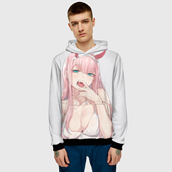 Толстовка-худи мужская Ahegao, цвет: 3D-черный — фото 2