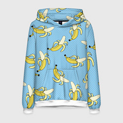 Толстовка-худи мужская Banana art, цвет: 3D-белый