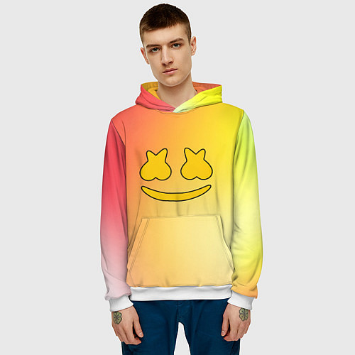 Мужская толстовка МАРШМЕЛЛОУ / 3D-Белый – фото 3