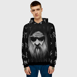 Толстовка-худи мужская Велес, цвет: 3D-черный — фото 2