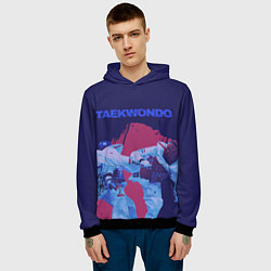 Толстовка-худи мужская Taekwondo, цвет: 3D-черный — фото 2