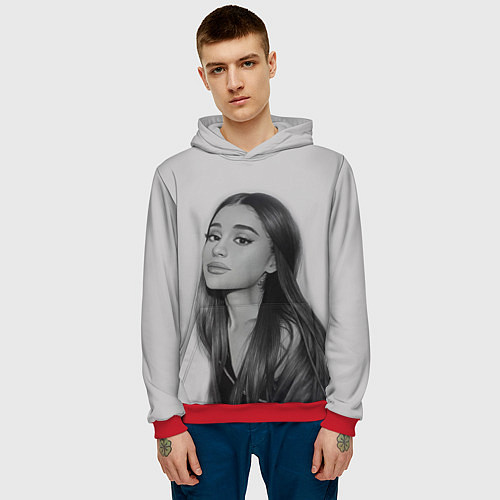 Мужская толстовка Ariana Grande Ариана Гранде / 3D-Красный – фото 3