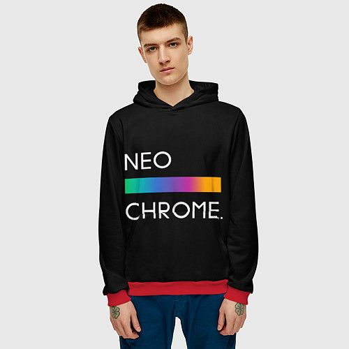 Мужская толстовка NEO CHROME / 3D-Красный – фото 3