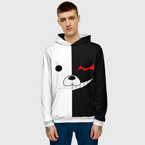 Мужская толстовка Monokuma / 3D-Белый – фото 3