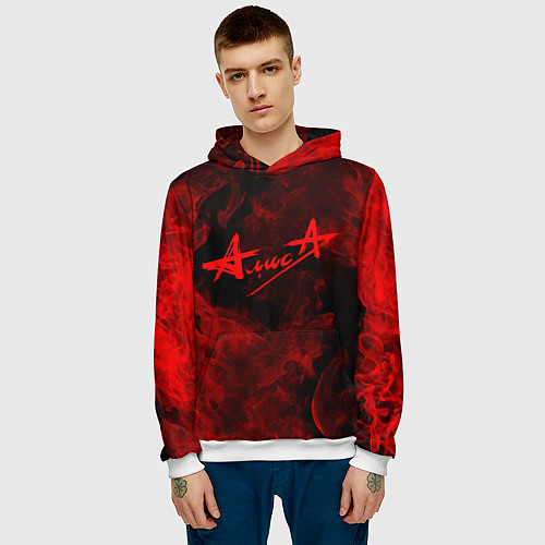 Мужская толстовка АлисА / 3D-Белый – фото 3