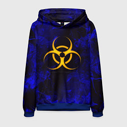 Толстовка-худи мужская BIOHAZARD, цвет: 3D-синий