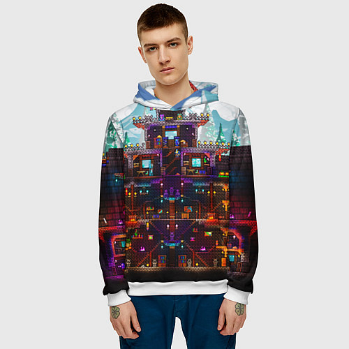 Мужская толстовка Terraria / 3D-Белый – фото 3