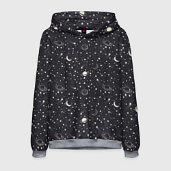 Толстовка-худи мужская Космос, цвет: 3D-меланж