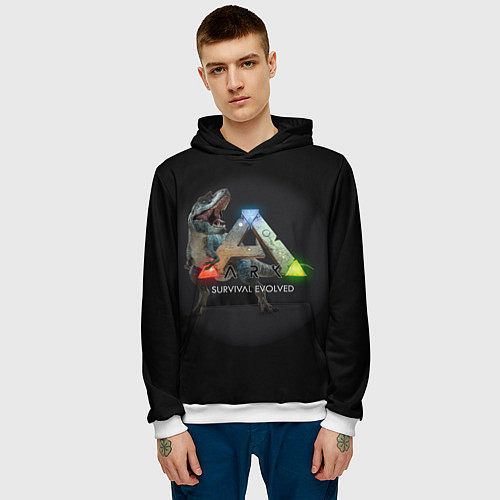 Мужская толстовка Ark Survival Evolved / 3D-Белый – фото 3