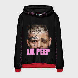 Толстовка-худи мужская Lil Peep, цвет: 3D-красный