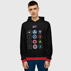 Толстовка-худи мужская My Way, цвет: 3D-красный — фото 2