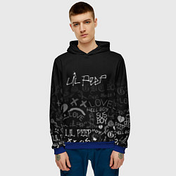 Толстовка-худи мужская LIL PEEP, цвет: 3D-синий — фото 2