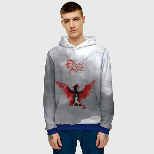 Мужская толстовка Dragon Age / 3D-Синий – фото 3