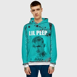 Толстовка-худи мужская Lil Peep, цвет: 3D-белый — фото 2