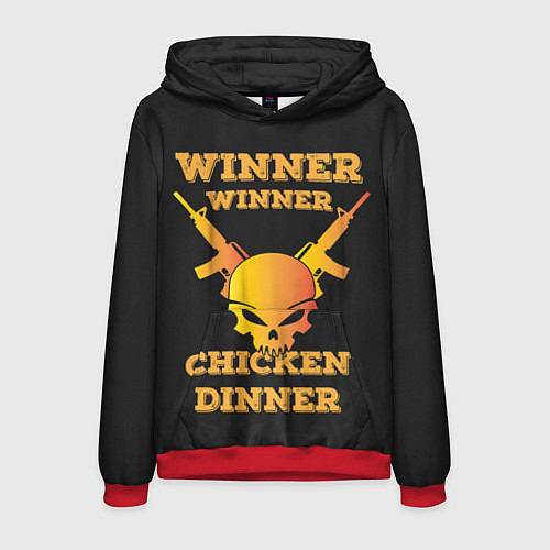 Мужская толстовка Winner Chicken Dinner / 3D-Красный – фото 1