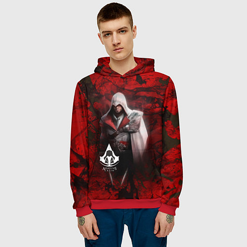 Мужская толстовка Assasin's creed / 3D-Красный – фото 3