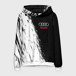 Толстовка-худи мужская AUDI, цвет: 3D-белый