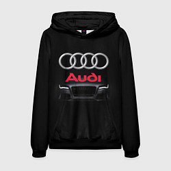 Толстовка-худи мужская AUDI, цвет: 3D-черный