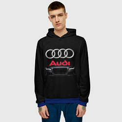Толстовка-худи мужская AUDI, цвет: 3D-синий — фото 2