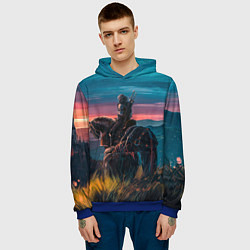 Толстовка-худи мужская The Witcher, цвет: 3D-синий — фото 2