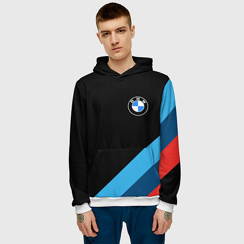 Мужская толстовка BMW / 3D-Белый – фото 3