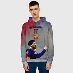 Толстовка-худи мужская Messi, цвет: 3D-меланж — фото 2