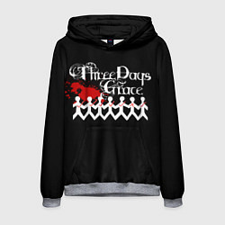 Толстовка-худи мужская Three days grace, цвет: 3D-меланж