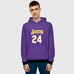 Толстовка-худи мужская Los Angeles Lakers Kobe Brya, цвет: 3D-черный — фото 2