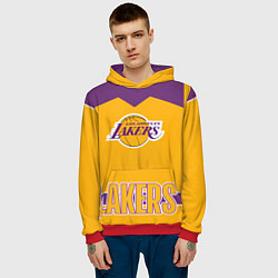 Толстовка-худи мужская Los Angeles Lakers, цвет: 3D-красный — фото 2