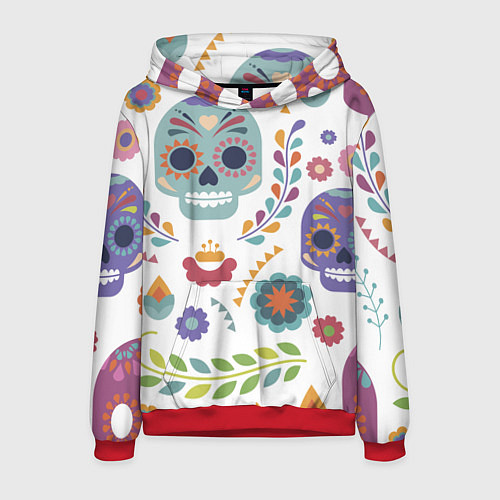 Мужская толстовка Мексиканские мотивы / 3D-Красный – фото 1