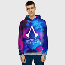 Толстовка-худи мужская ASSASSINS CREED, цвет: 3D-меланж — фото 2