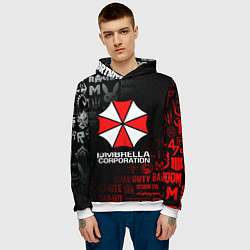 Толстовка-худи мужская RESIDENT EVIL UMBRELLA CORP, цвет: 3D-белый — фото 2