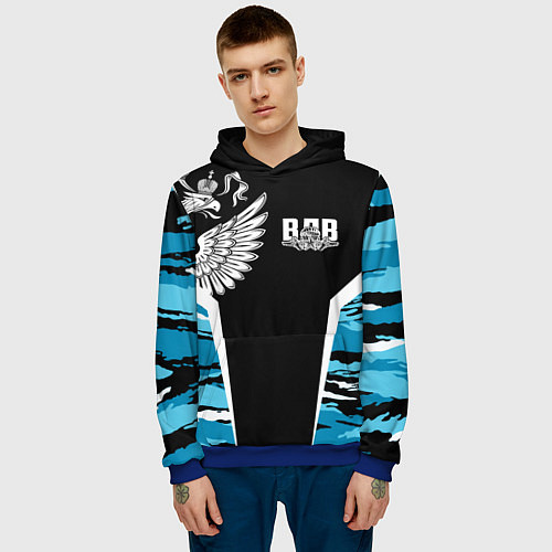 Мужская толстовка Камуфляж ВДВ / 3D-Синий – фото 3
