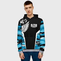 Толстовка-худи мужская Камуфляж ВДВ, цвет: 3D-меланж — фото 2