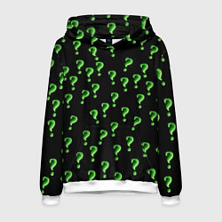 Толстовка-худи мужская Знак вопроса, цвет: 3D-белый