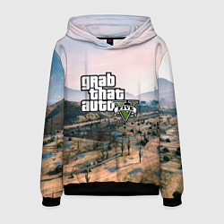 Толстовка-худи мужская Grand Theft Auto 5, цвет: 3D-черный